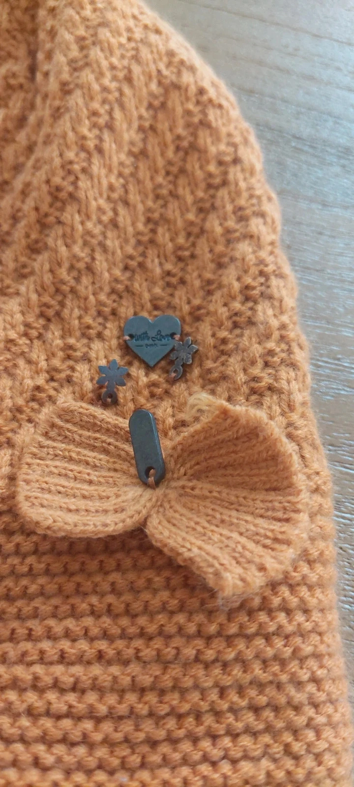 Bonnet en maille Barts moutarde avec nœud - Taille 53 – photo 5